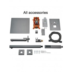 NARON Σετ Εντοιχιζόμενο Σύστημα Ντουζ 3 εξόδων CZ4034 GREY