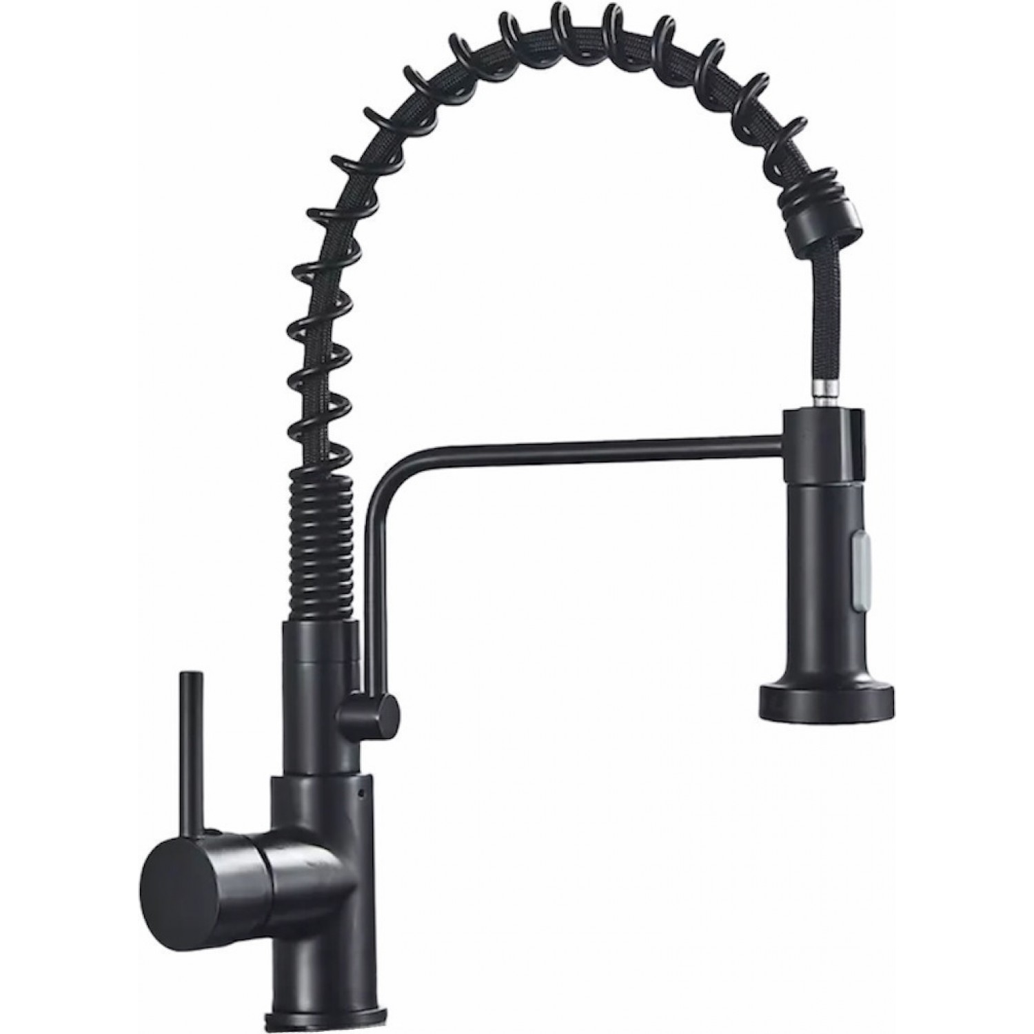 BLACK Σπιράλ βρύση κουζίνας διπλής ροής με διακόπτη MY-ABC016 BLACK
