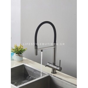 Τρίοδη Ψηλή Μπαταρία Κουζίνας NARON NR-1299GM GUN METAL