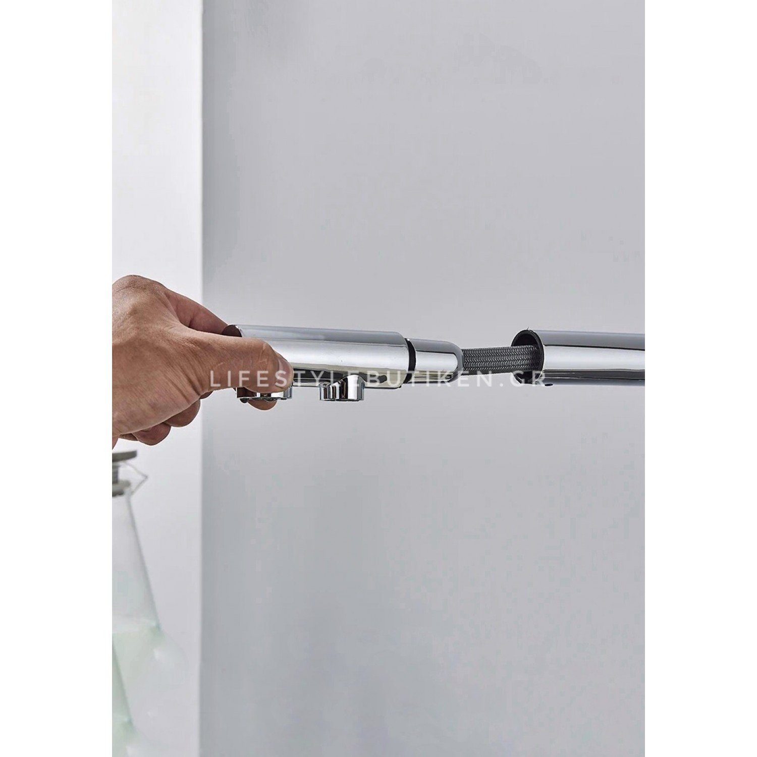 Τρίοδη Μπαταρία Κουζίνας με προεκτεινόμενο ντουζ STOCCO ST1199C CHROME