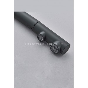 Τρίοδη Μπαταρία Κουζίνας με προεκτεινόμενο ντουζ STOCCO ST1199B BLACK MAT