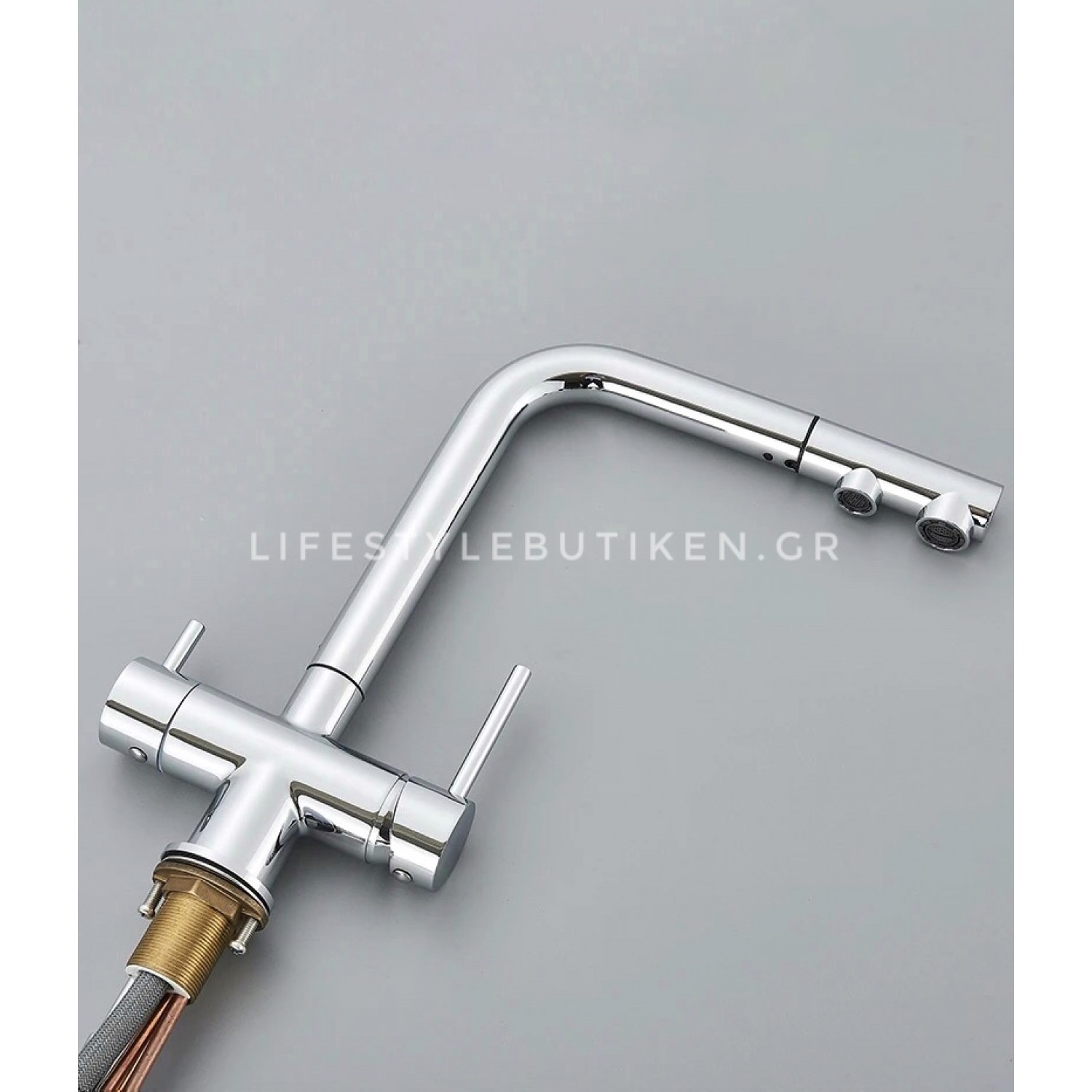 Τρίοδη Μπαταρία Κουζίνας με προεκτεινόμενο ντουζ STOCCO ST1199C CHROME