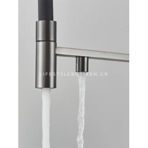 Τρίοδη Ψηλή Μπαταρία Κουζίνας NARON NR-1299GM GUN METAL