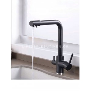 Τρίοδη Μπαταρία Κουζίνας Φίλτρου STOCCO ST2299B BLACK MAT