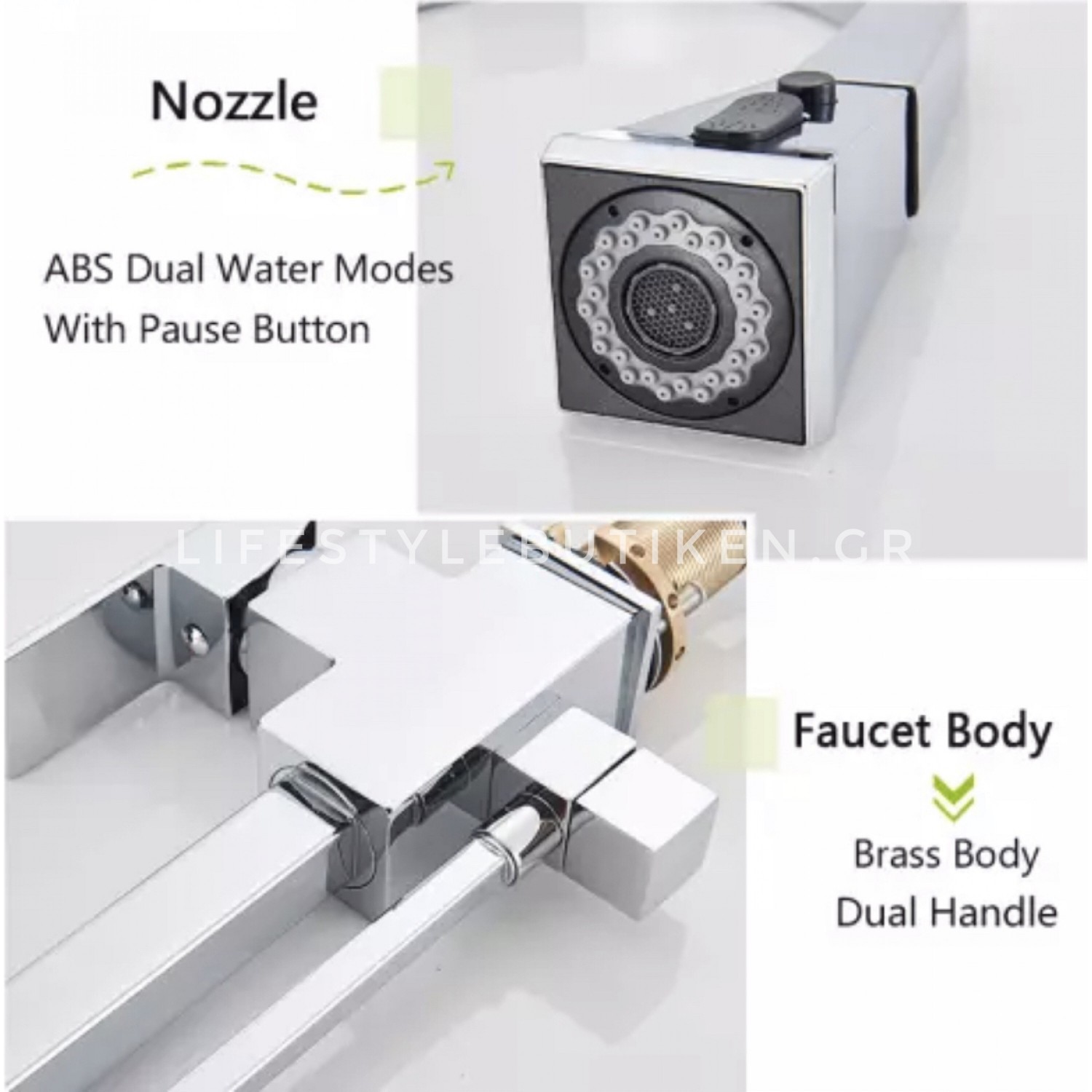 Τρίοδη Μπαταρία κουζίνας με δυνατότητα σύνδεσης φιλτρου κάτω πάγκου διπλής ροής STOCCO ST2019510C CHROME