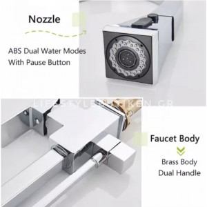 Τρίοδη Μπαταρία κουζίνας με δυνατότητα σύνδεσης φιλτρου κάτω πάγκου διπλής ροής STOCCO ST2019510C CHROME