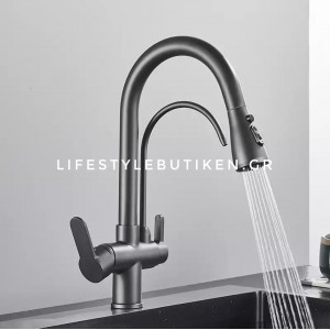 STOCCO Τρίοδη Μπαταρία κουζίνας Φίλτρου ST933GM GUN METAL