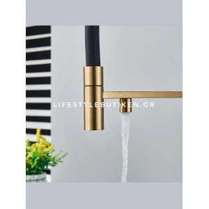 NARON Τρίοδη Ψηλή Μπαταρία Κουζίνας NR-1299BG BRUSHED GOLD