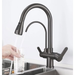 STOCCO Τρίοδη Μπαταρία κουζίνας Φίλτρου ST933GM GUN METAL