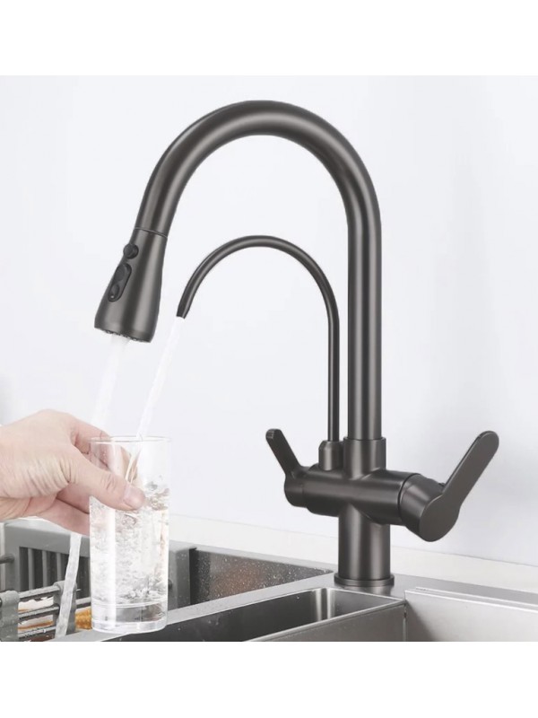 STOCCO Τρίοδη Μπαταρία κουζίνας Φίλτρου ST933GM GUN METAL