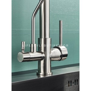 NARON Τρίοδη Μπαταρία κουζίνας Φίλτρου NR-731MN MAT NICKEL