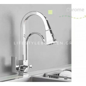 Τρίοδη Μπαταρία κουζίνας με δυνατότητα σύνδεσης φιλτρου κάτω πάγκου διπλής ροής STOCCO ST2019510C CHROME