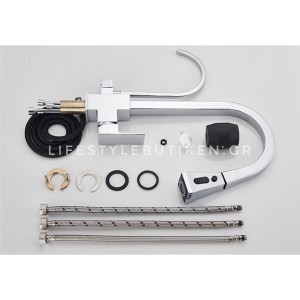 Τρίοδη Μπαταρία κουζίνας με δυνατότητα σύνδεσης φιλτρου κάτω πάγκου διπλής ροής STOCCO ST2019510C CHROME