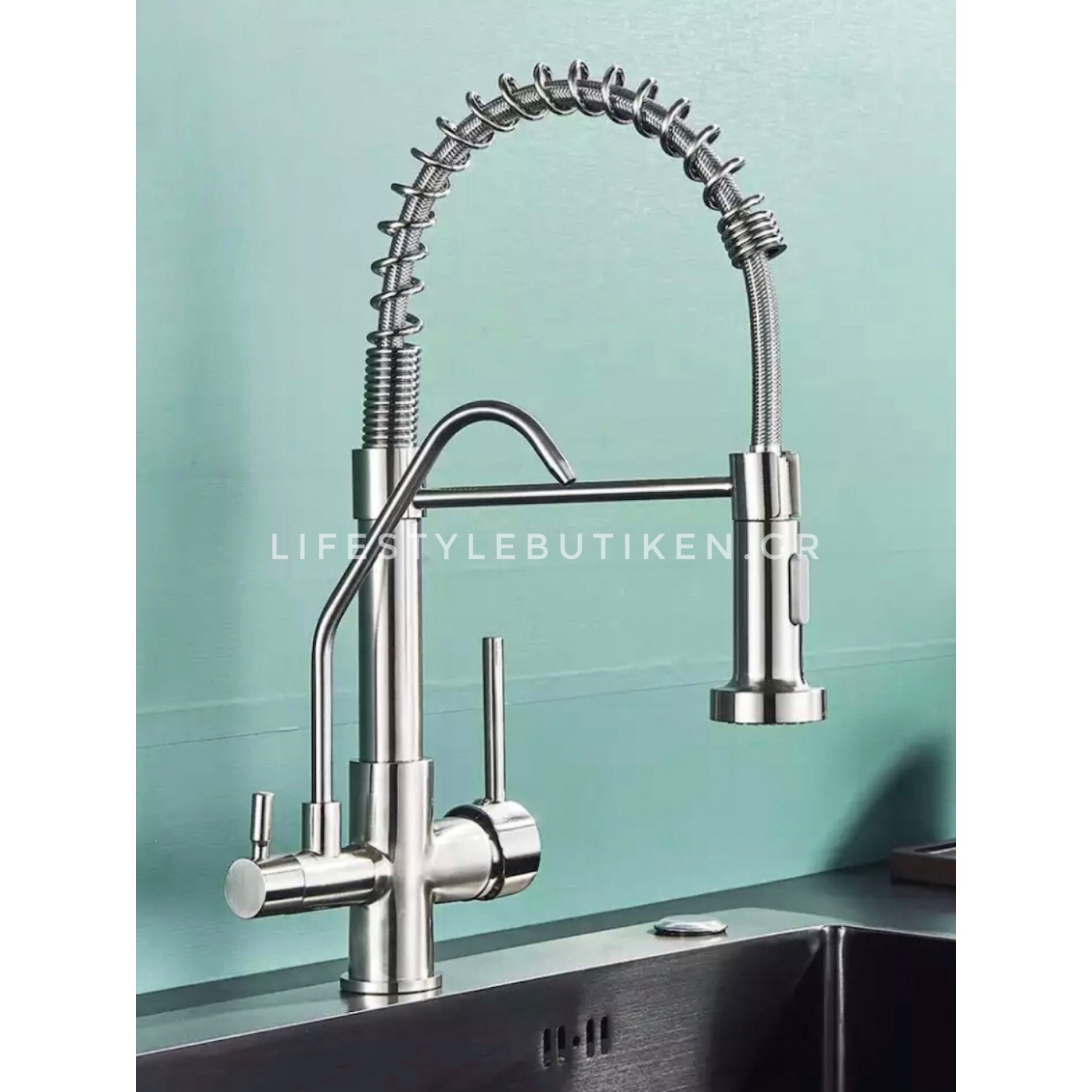 NARON Τρίοδη Μπαταρία κουζίνας Φίλτρου NR-731MN MAT NICKEL