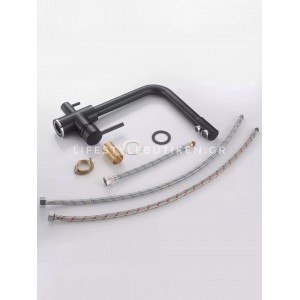 Τρίοδη Μπαταρία Κουζίνας Φίλτρου STOCCO ST2299B BLACK MAT