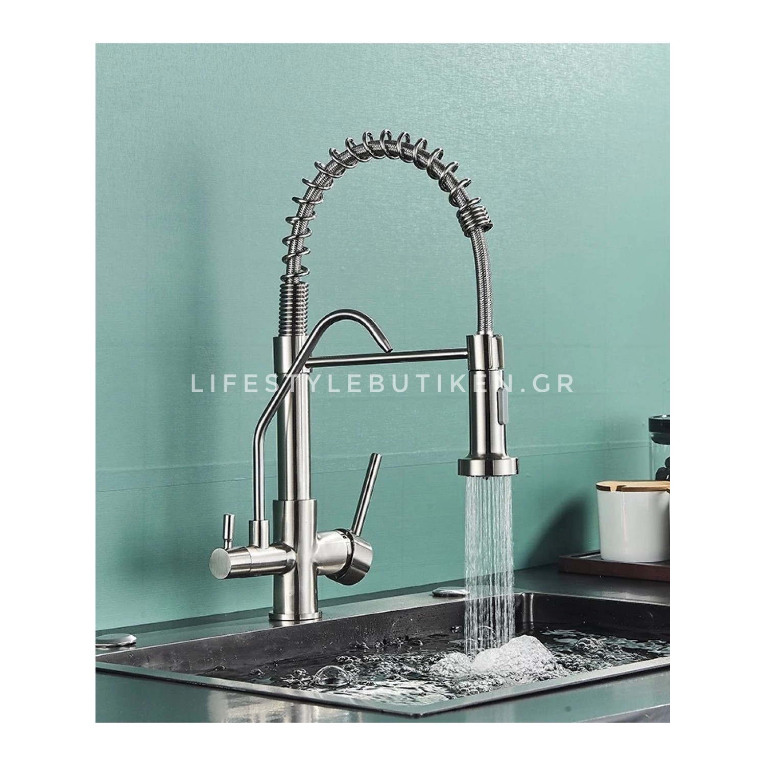 NARON Τρίοδη Μπαταρία κουζίνας Φίλτρου NR-731MN MAT NICKEL