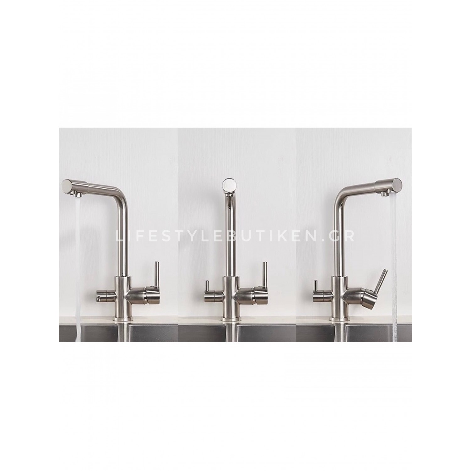 Τρίοδη Μπαταρία Κουζίνας Φίλτρου STOCCO ST2299MN MAT NICKEL