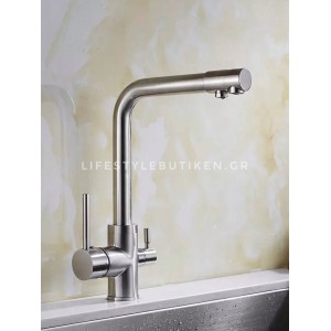 Τρίοδη Μπαταρία Κουζίνας Φίλτρου STOCCO ST2299MN MAT NICKEL