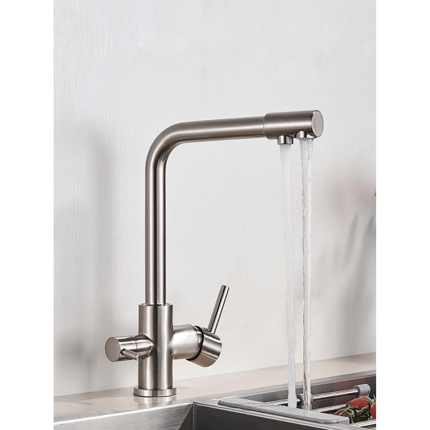 Τρίοδη Μπαταρία Κουζίνας Φίλτρου STOCCO ST2299MN MAT NICKEL