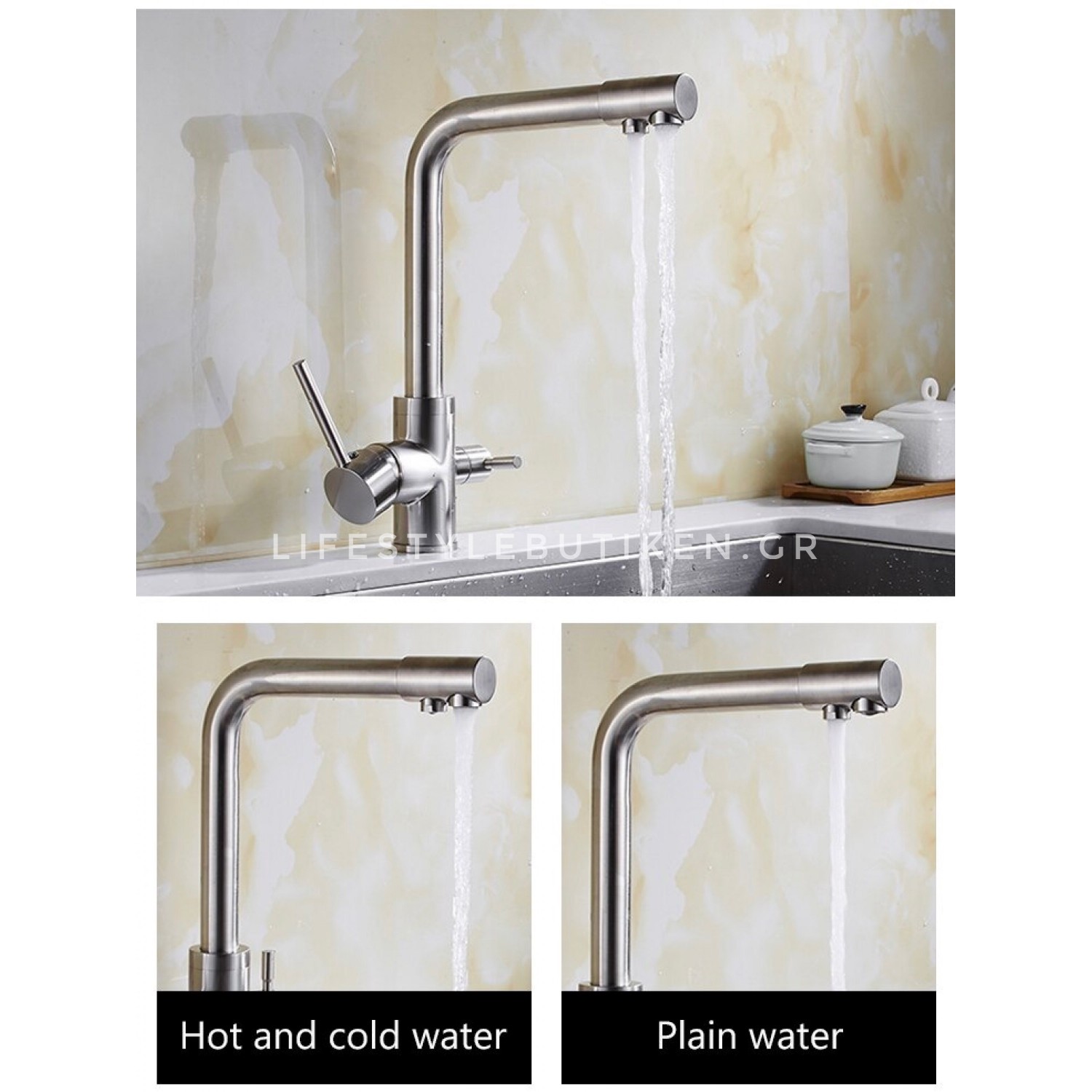 Τρίοδη Μπαταρία Κουζίνας Φίλτρου STOCCO ST2299MN MAT NICKEL