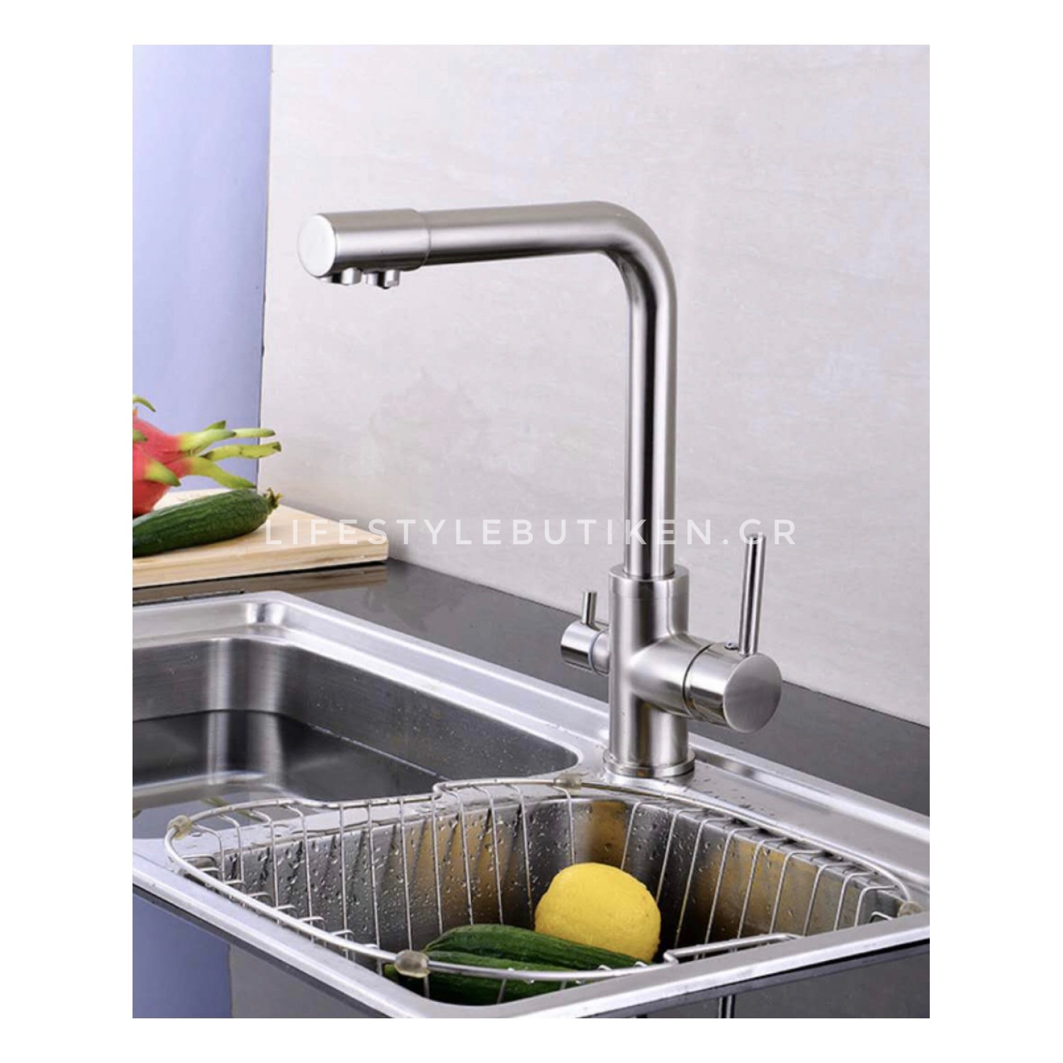 Τρίοδη Μπαταρία Κουζίνας Φίλτρου STOCCO ST2299MN MAT NICKEL