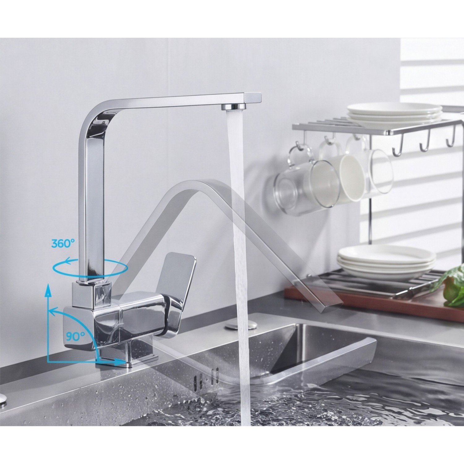 STOCCO Σπαστή Μπαταρία κουζίνας αναμεικτική ST5070C CHROME Σπίτι-Κήπος