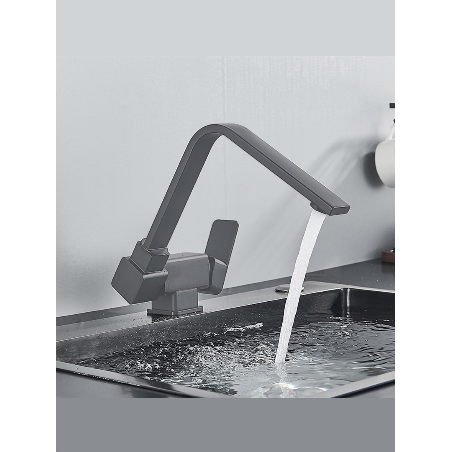 STOCCO Σπαστή Μπαταρία κουζίνας αναμεικτική ST5070GG GUN GREY