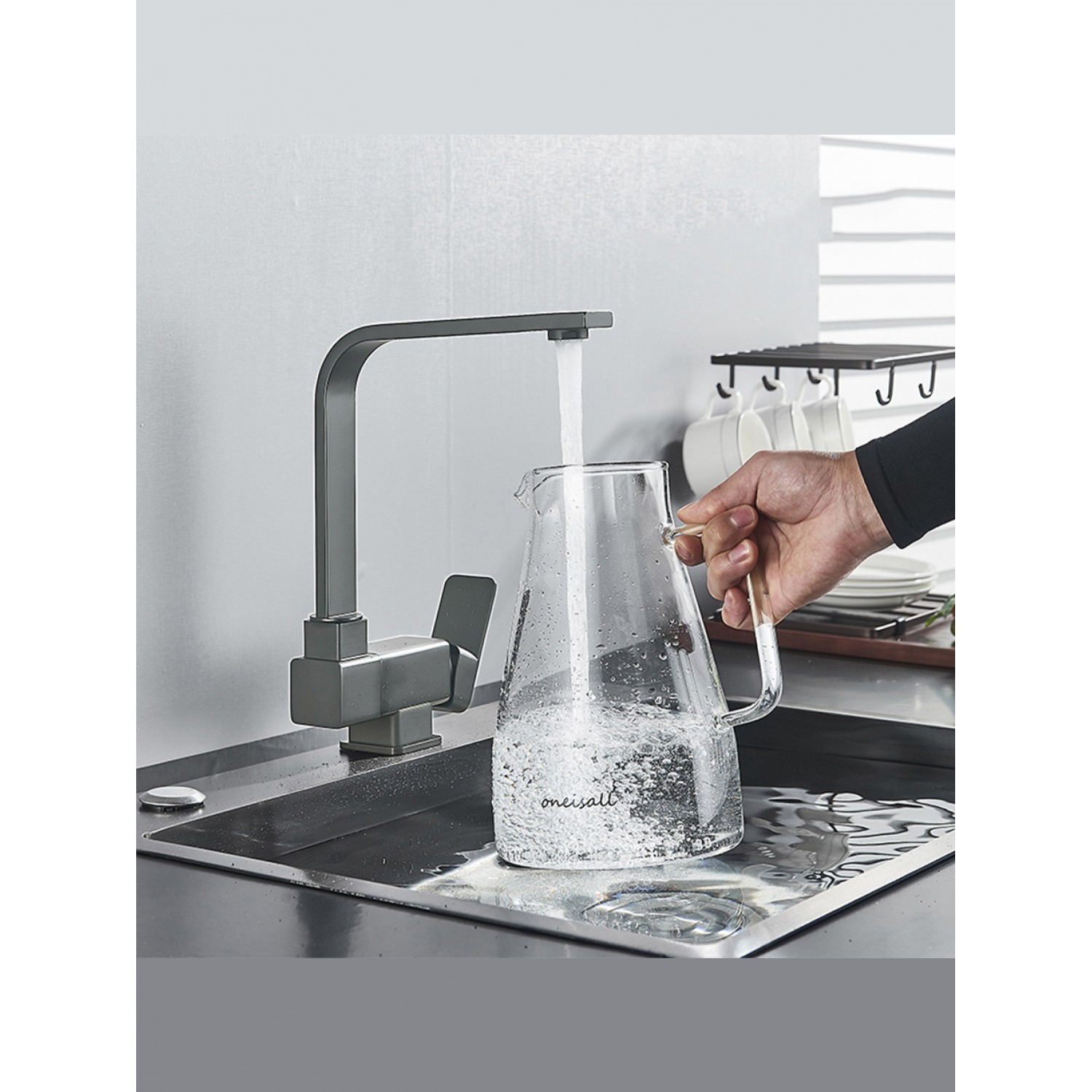 STOCCO Σπαστή Μπαταρία κουζίνας αναμεικτική ST5070GG GUN GREY