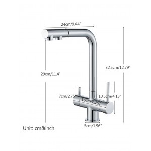 STOCCO Τρίοδη Μπαταρία Κουζίνας με προεκτεινόμενο ντουζ ST1199 White