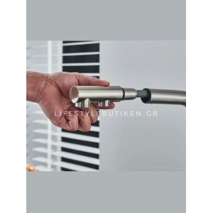 STOCCO Τρίοδη Μπαταρία Κουζίνας με προεκτεινόμενο ντουζ ST1199 MAT NICKEL