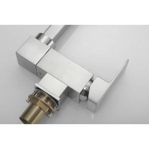 Σπαστή Τρίοδη Μπαταρία Κουζίνας για σύνδεση με φίλτρο κάτω πάγκου STOCCO SF7003MN MAT NICKEL