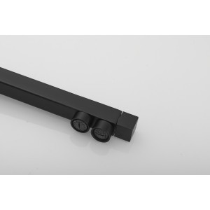 Σπαστή Τρίοδη Μπαταρία Κουζίνας για σύνδεση με φίλτρο κάτω πάγκου STOCCO SF7002B BLACK MAT