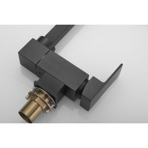 Σπαστή Τρίοδη Μπαταρία Κουζίνας για σύνδεση με φίλτρο κάτω πάγκου STOCCO SF7002B BLACK MAT