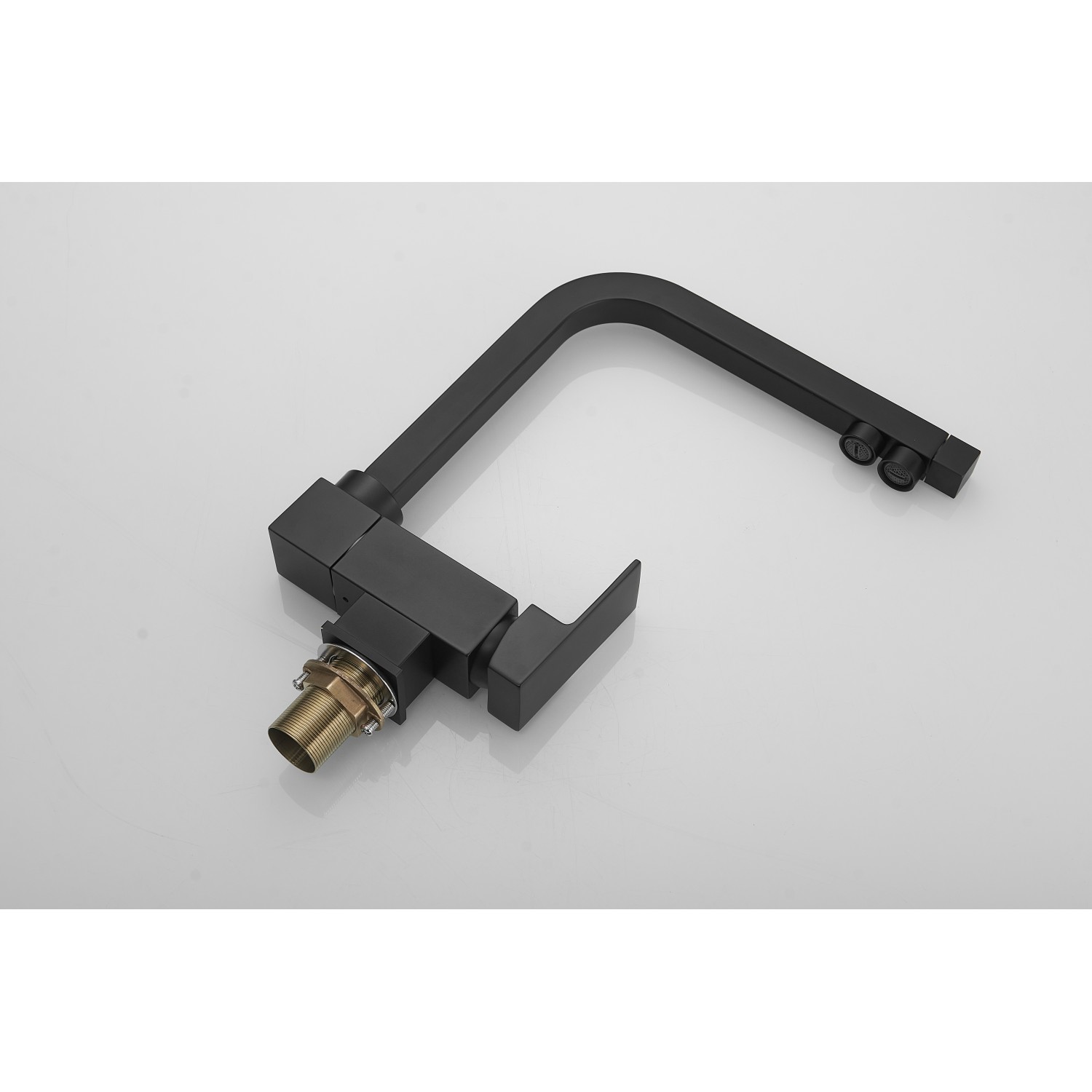 Σπαστή Τρίοδη Μπαταρία Κουζίνας για σύνδεση με φίλτρο κάτω πάγκου STOCCO SF7002B BLACK MAT