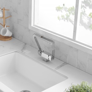 Σπαστή Τρίοδη Μπαταρία Κουζίνας για σύνδεση με φίλτρο κάτω πάγκου STOCCO SF7001C CHROME