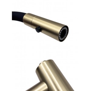 NARON Τρίοδη Ψηλή Μπαταρία κουζίνας Για σύνδεση Φίτρου NR5005 Mat Gold