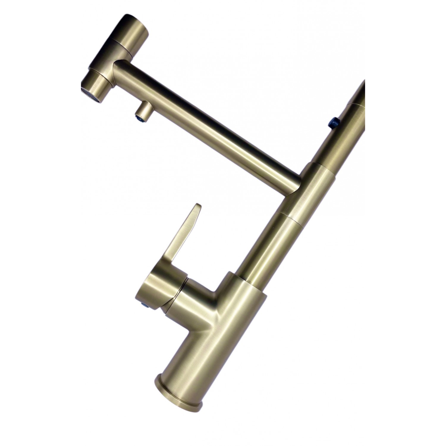 NARON Τρίοδη Ψηλή Μπαταρία κουζίνας Για σύνδεση Φίτρου NR5005 Mat Gold