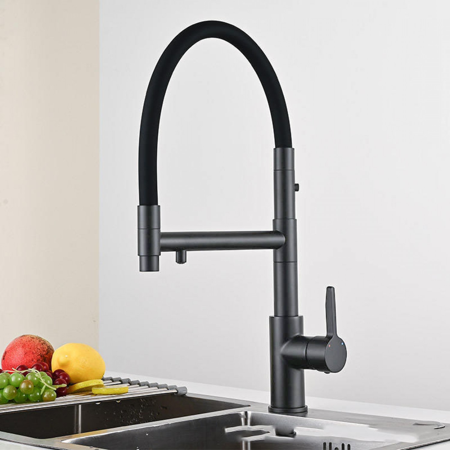 NARON Τρίοδη Ψηλή Μπαταρία κουζίνας Για σύνδεση Φίτρου NR5004 Gun Metal