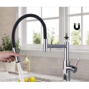 NARON Τρίοδη Ψηλή Μπαταρία κουζίνας Για σύνδεση Φίτρου NR5001 CHROME