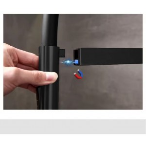 NARON Ψηλή Μπαταρία κουζίνας με αποσπώμενο ντους NR1311 Black Mat