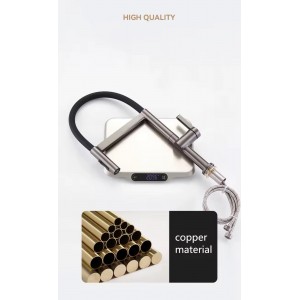 NARON Ψηλή Μπαταρία κουζίνας με αποσπώμενο ντους NR1311 GUN METAL