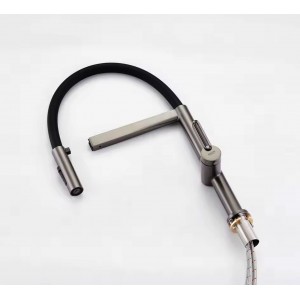 NARON Ψηλή Μπαταρία κουζίνας με αποσπώμενο ντους NR1311 GUN METAL