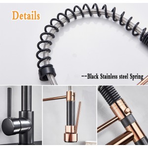 Σπιράλ βρύση κουζίνας SM-35324 ROSE GOLD BLACK