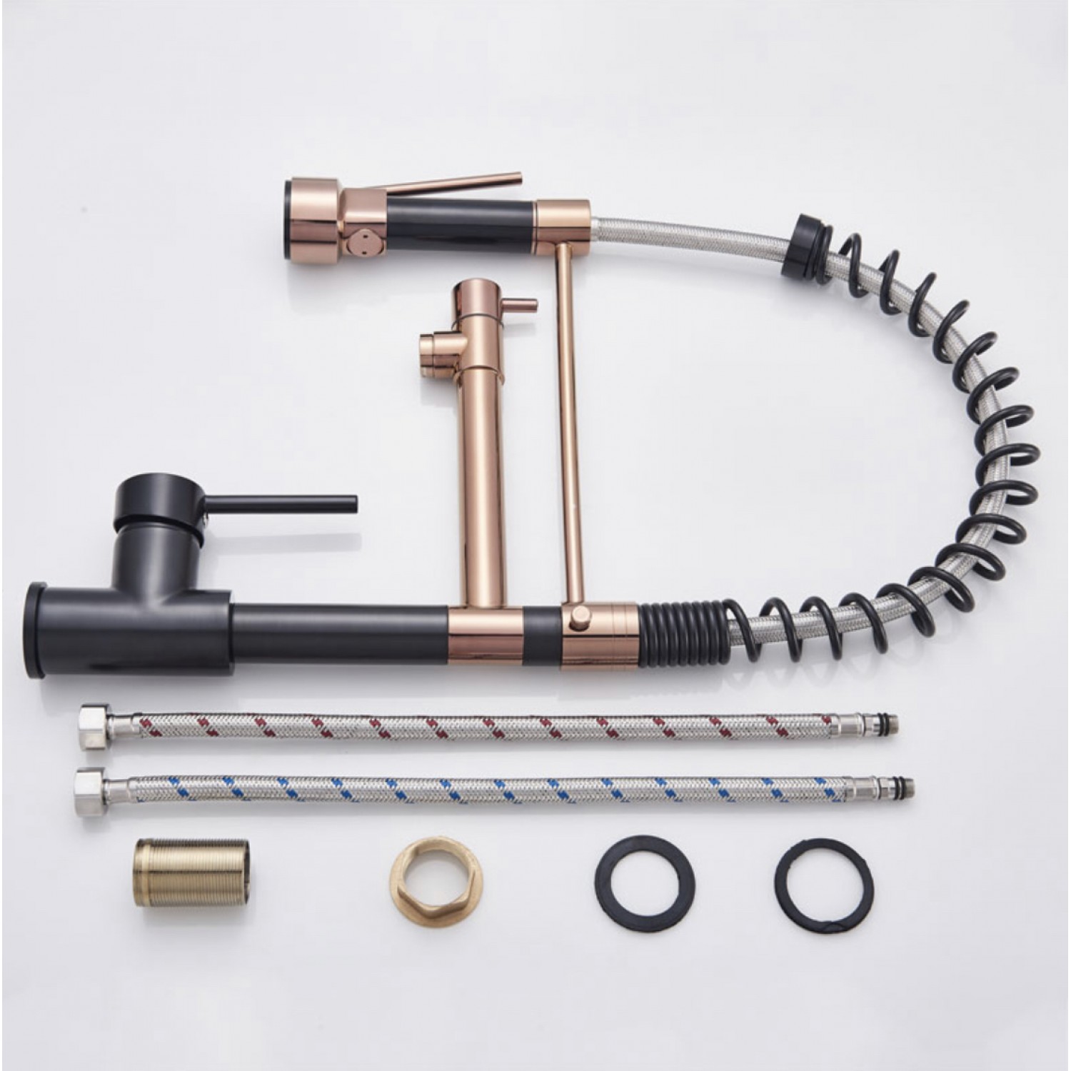 Σπιράλ βρύση κουζίνας SM-35324 ROSE GOLD BLACK