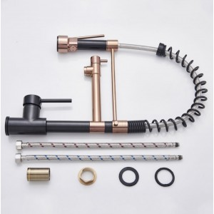 Σπιράλ βρύση κουζίνας SM-35324 ROSE GOLD BLACK