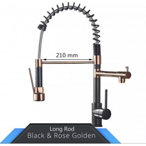 Σπιράλ βρύση κουζίνας SM-35324 ROSE GOLD BLACK
