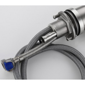 Μπαταρία Κουζίνας BRUSHED NICKEL Με Περιστρεφόμενο Ρουξούνι και Συρόμενο Ντους Διπλής Ροής MELLRAIN BR9989 BRUSHED NICKEL