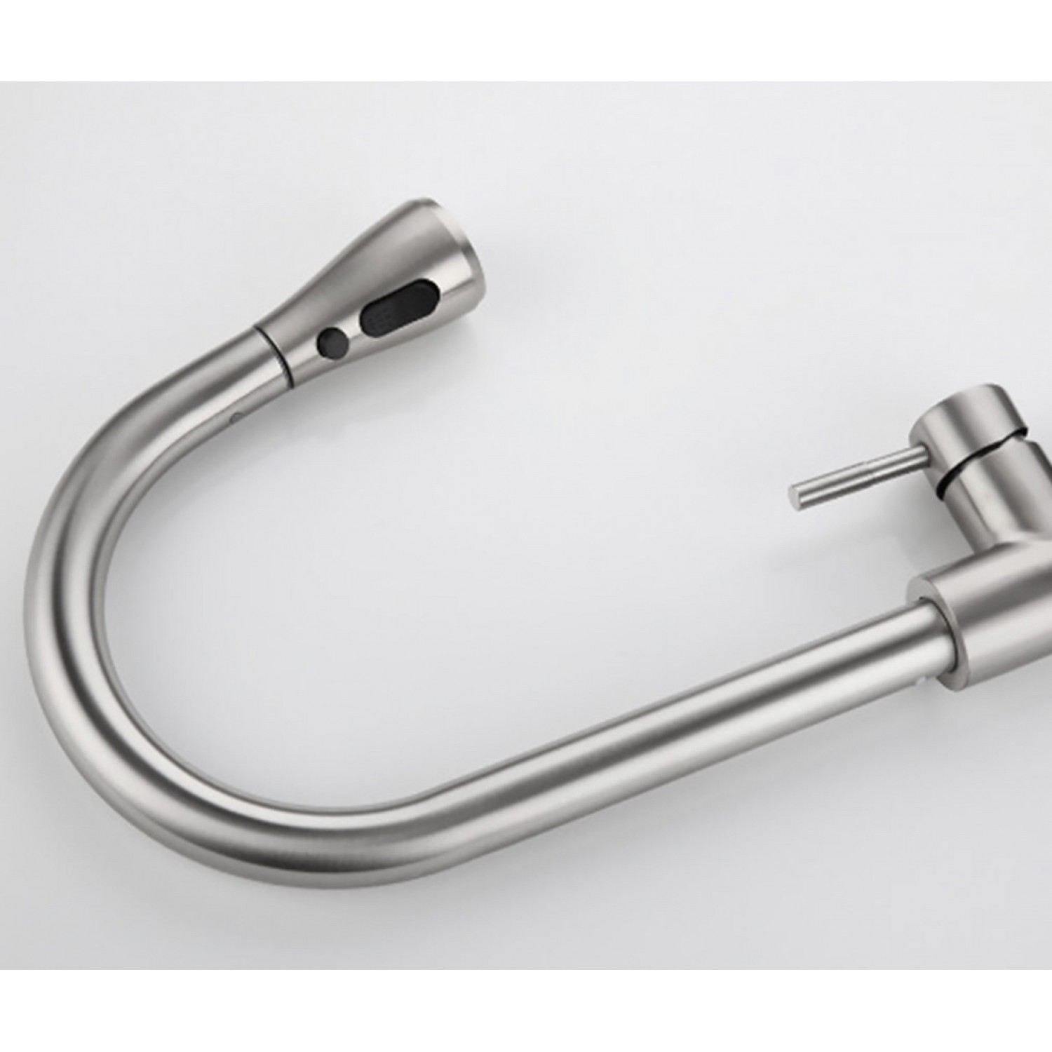 Μπαταρία Κουζίνας BRUSHED NICKEL Με Περιστρεφόμενο Ρουξούνι και Συρόμενο Ντους Διπλής Ροής MELLRAIN BR9989 BRUSHED NICKEL