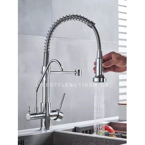 NARON Τρίοδη Μπαταρία κουζίνας Φίλτρου NR-731C CHROME