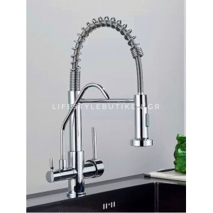 NARON Τρίοδη Μπαταρία κουζίνας Φίλτρου NR-731C CHROME